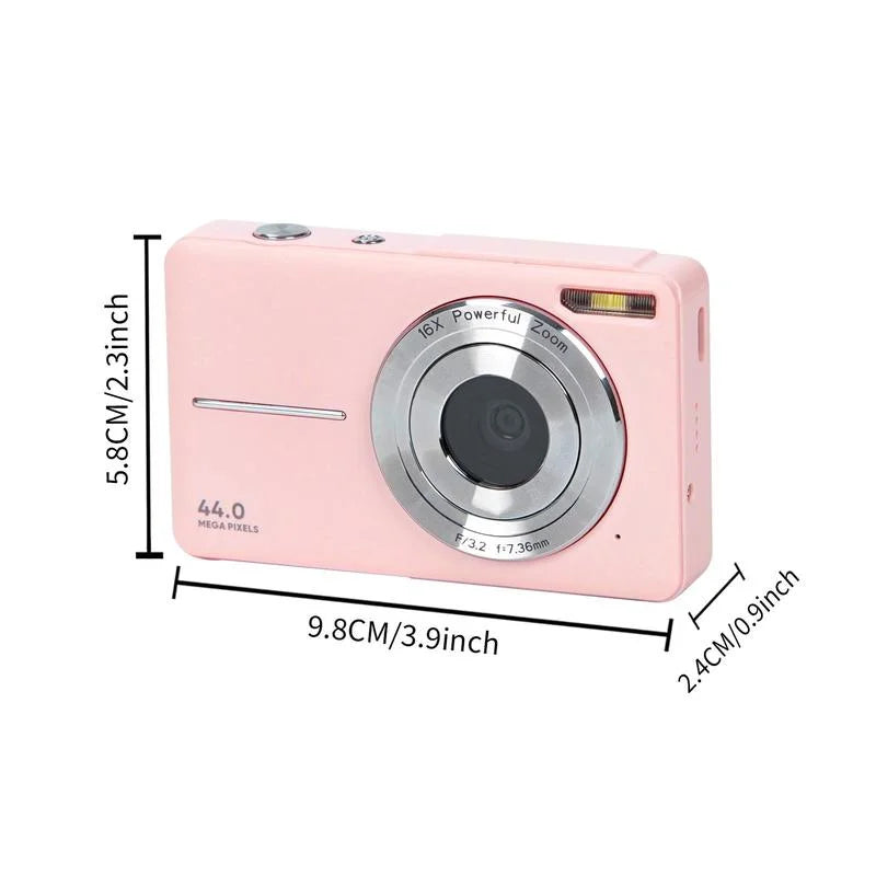 DC403 Recording Digital Camera for Music Festival, 1 Piece Multi-functional 1080P & 44MP Digital Camera for Mother's Day Gift, Ff(F/3.2, f=7.36mm), 32G Memory Card, 16X Zoom Digital Cameras, Compact P