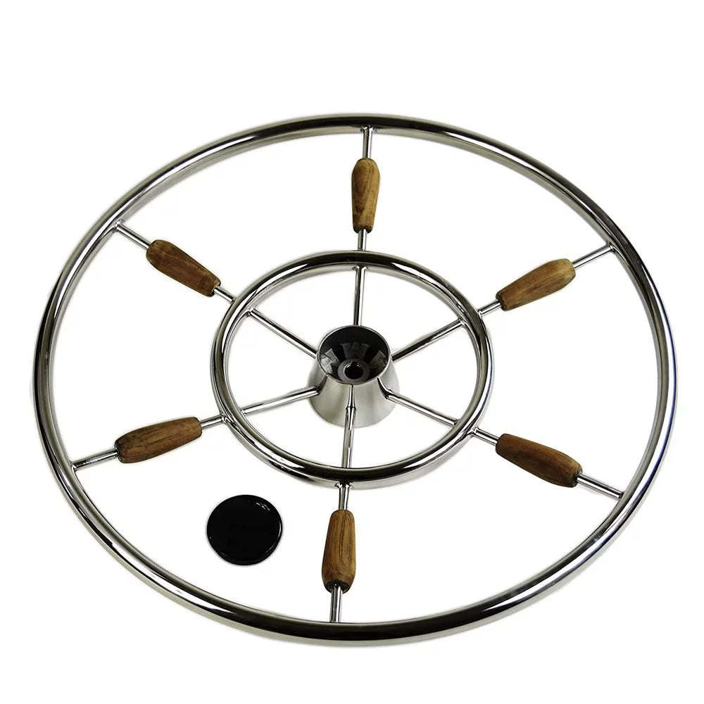 Marine City 304 Stainless Steel Sail-Boat 24 inch Steering Wheel