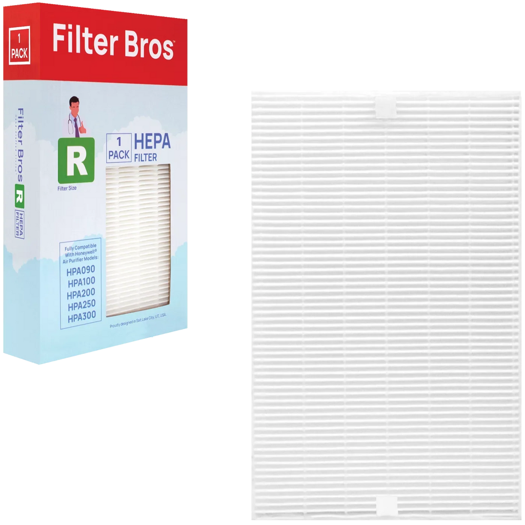 Filter Bros HRF-R1 Compatible With Honeywell HEPA Air Purifier Filter R Replacement for HPA 090, 100, 200, 300, and 3000, 5000 Series Machines