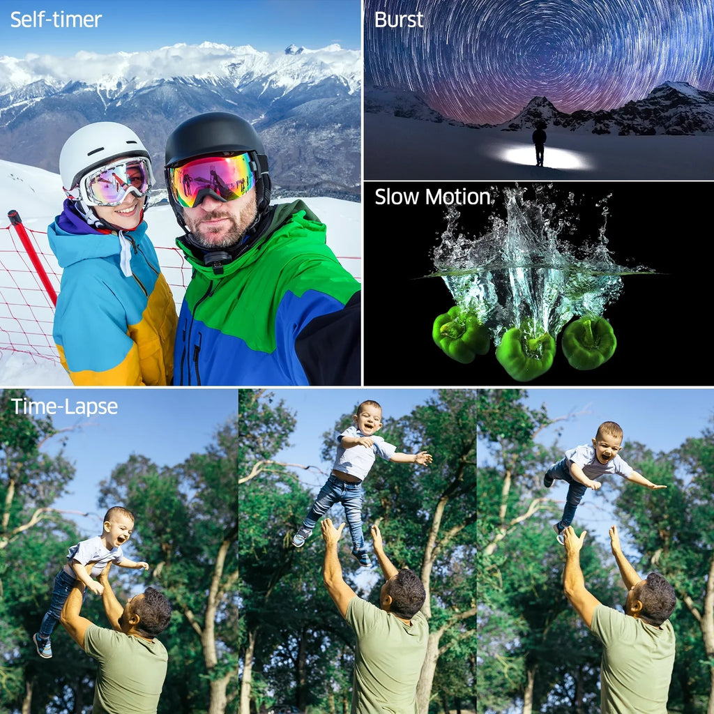 Campark 4K 30FPS Action Camera 20MP Sports Camera 131 Ft Liquid Fluid Camera WiFi Vlog Camera EIS 4.0 Zoom Support External Mic Remote Control