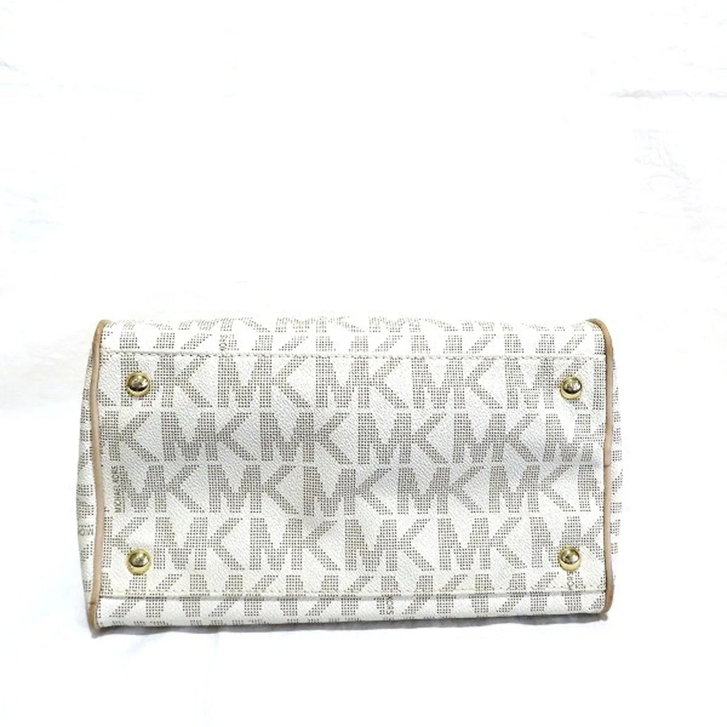 Pre-Owned Michael Kors MK Signature Small Satchel 2WAY Bag Shoulder Boston Women (Good)