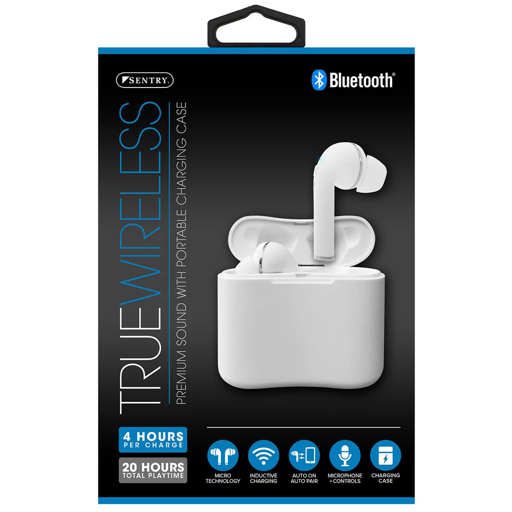 True Wireless Earbuds w Portable Charging Case Bluetooth(R) Stereo Sound Buds