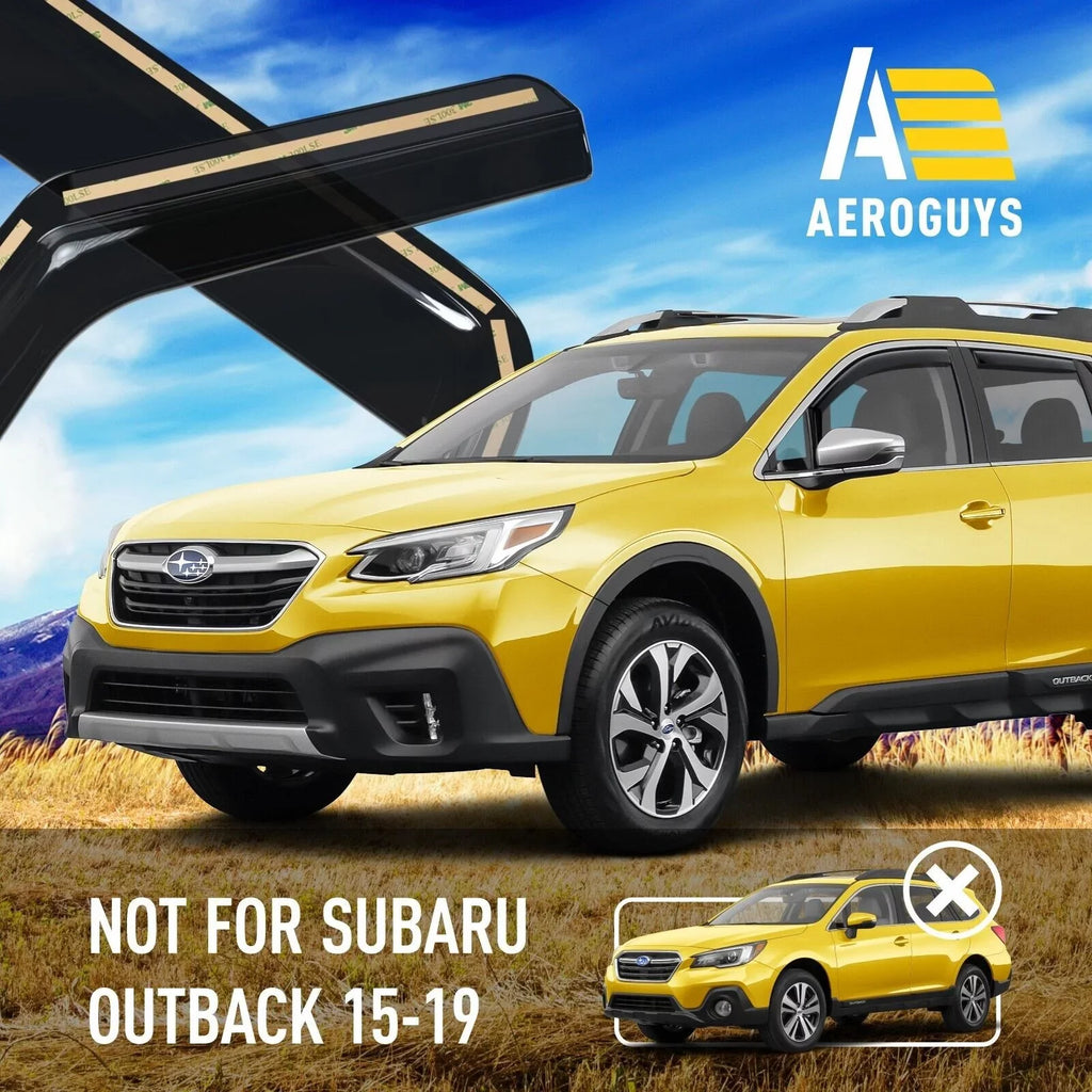 AEROGUYS In-Channel Window Deflectors Extra Tough Window Visors Rain Guards Fit for Subaru Outback 2020-2024, Sun Visors, Wind Deflectors, Vent Visors, Car Accessories - 4pcs. AG0268