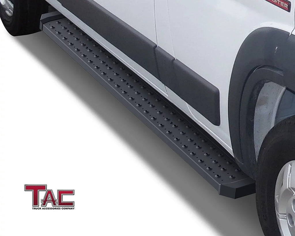 TAC 6.5” Running Boards Fit 2014-2024 Dodge Promaster Van 136”/159” Wheel Base (Full Size) Utility Black Side Step Nerf Bars Side Bars Step Rails Off Road Exterior Accessories 2pcs