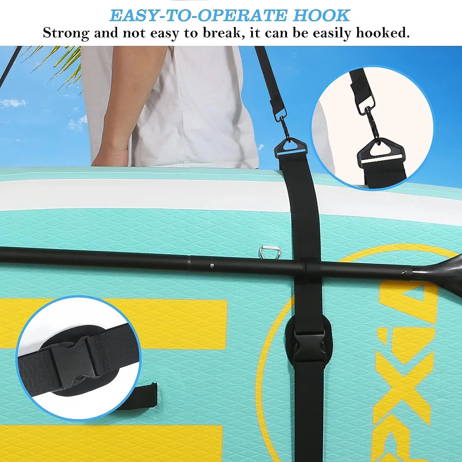 Paddle Board Carry Strap, Adjustable SUP Carrying Strap Boards, Paddle Board Accessories for Women and Men for Paddleboards, Surfboards, Longboards, Canoe and Kayaks