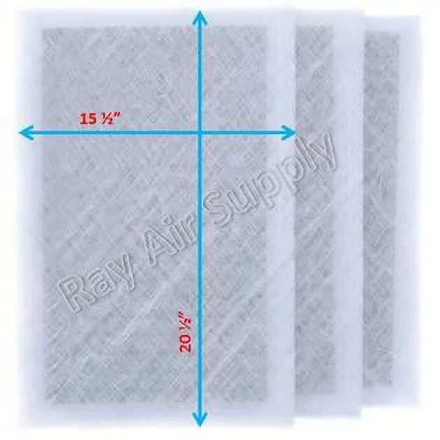 RAYAIR SUPPLY 17x23 Replacement Filter Pads Compatible with MicroPower Guard Air Cleaner 17x23 Refills (3 Pack) WHITE
