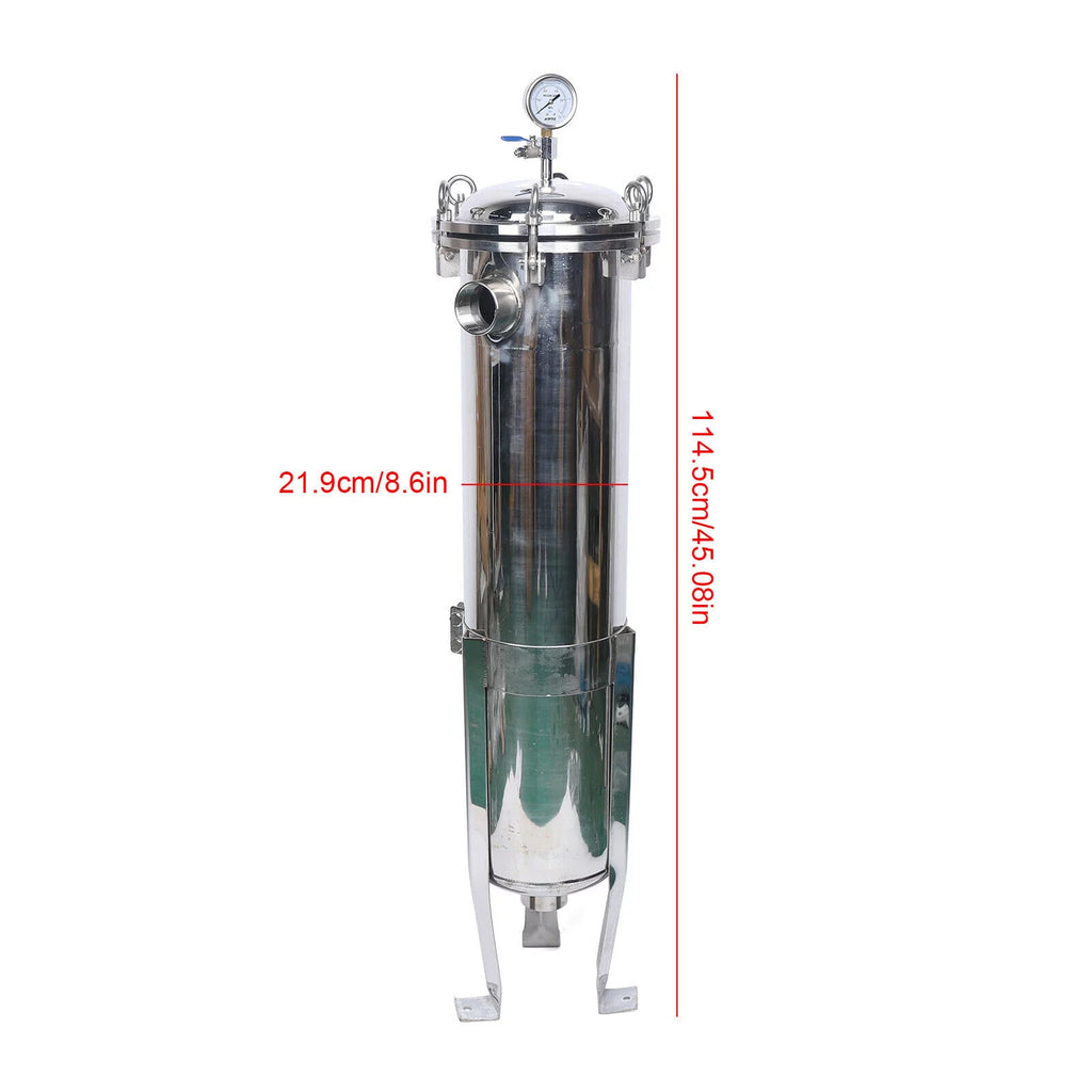 304 Stainless Steel Bag Filter Stainless Bag Filter Housing 30-40t/h 150PSI High Pressure Filtration 2 Bag Filter with Housing 150 Psi 30-40t/h DN50 Inner Wire 304 Stainless Steel Bag Filter Housing