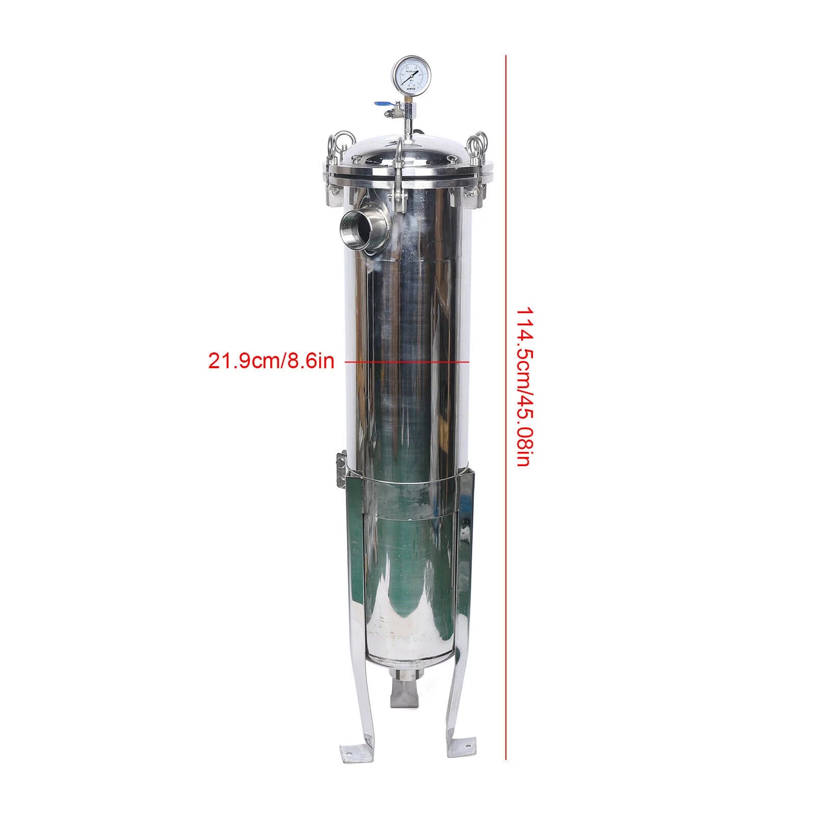 304 Stainless Steel Bag Filter Stainless Bag Filter Housing 30-40t/h 150PSI High Pressure Filtration 2 Bag Filter with Housing 150 Psi 30-40t/h DN50 Inner Wire 304 Stainless Steel Bag Filter Housing