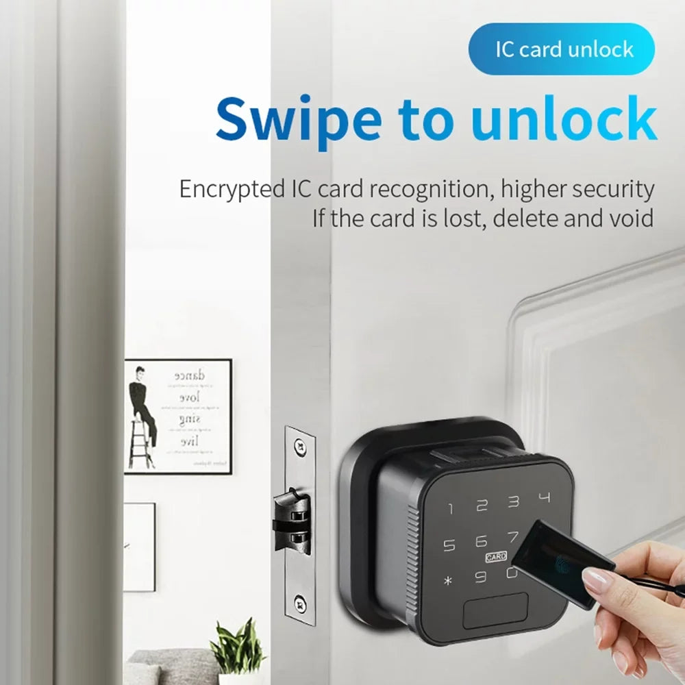 moobody Smart Lock Fingerprint Lock Door Lock Keypad Door Lock with Handle Fingerprint Electronic Deadbolt Door Lock Smart Door Lock Compatible with DADA Lock