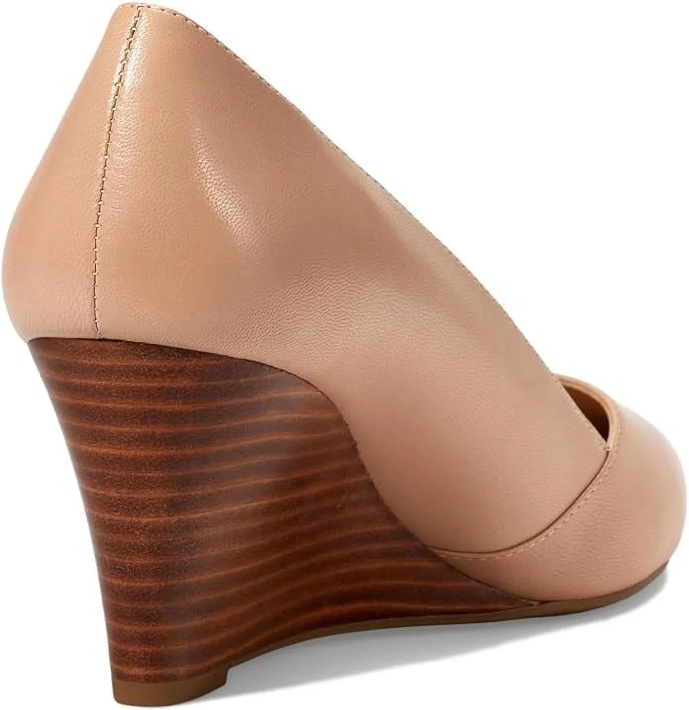 Franco Sarto Womens Frankie Pointed Toe Wedge Pump Ballet Beige Leather, 11 M US
