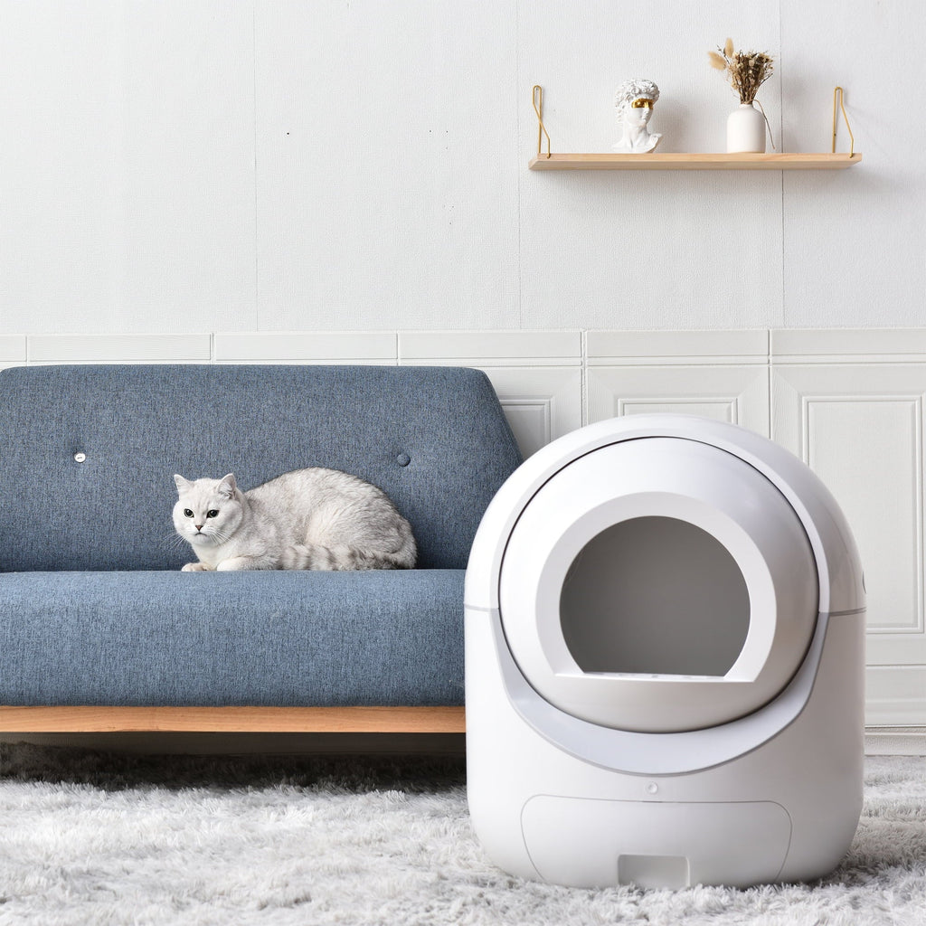 Smart Automatic Cat Litter Box, Self Cleaning Litter Box, App Control, Litter Robot Support 5G & 2.4G WiFi for Multiple Cats