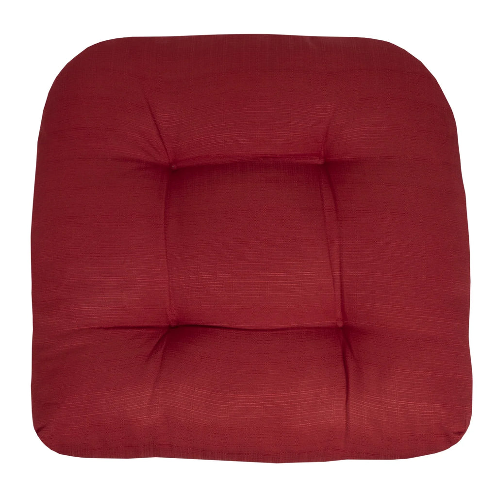 Sweet Home Collection 19" x 19" Red U-Shape Seat Pad Outdoor Seating Cushions (4 Pack)