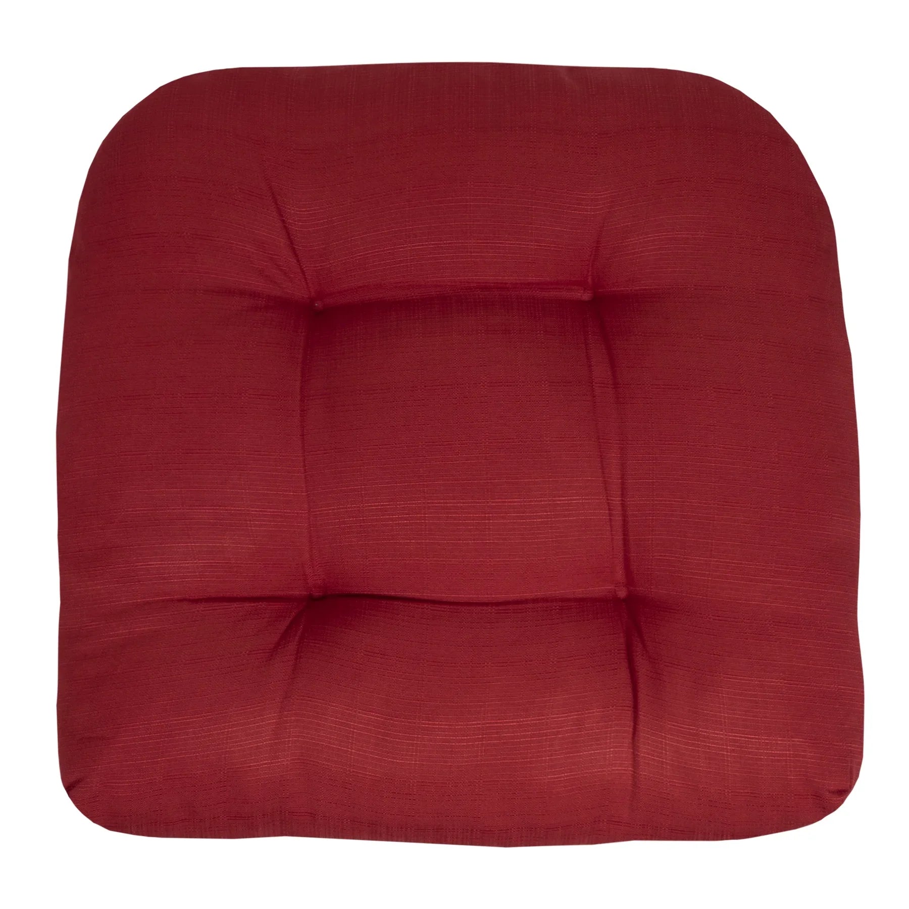 Sweet Home Collection 19" x 19" Red U-Shape Seat Pad Outdoor Seating Cushions (4 Pack)
