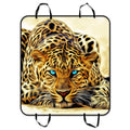 GCKG Special Effect Leopard With Authentical Blue Eyes Wild Animal Print Pet Car Seat Cover Dog Car Seat Mat Hammock Cargo Mat Trunk Mat For Cars Trucks and SUV 54x60 inches
