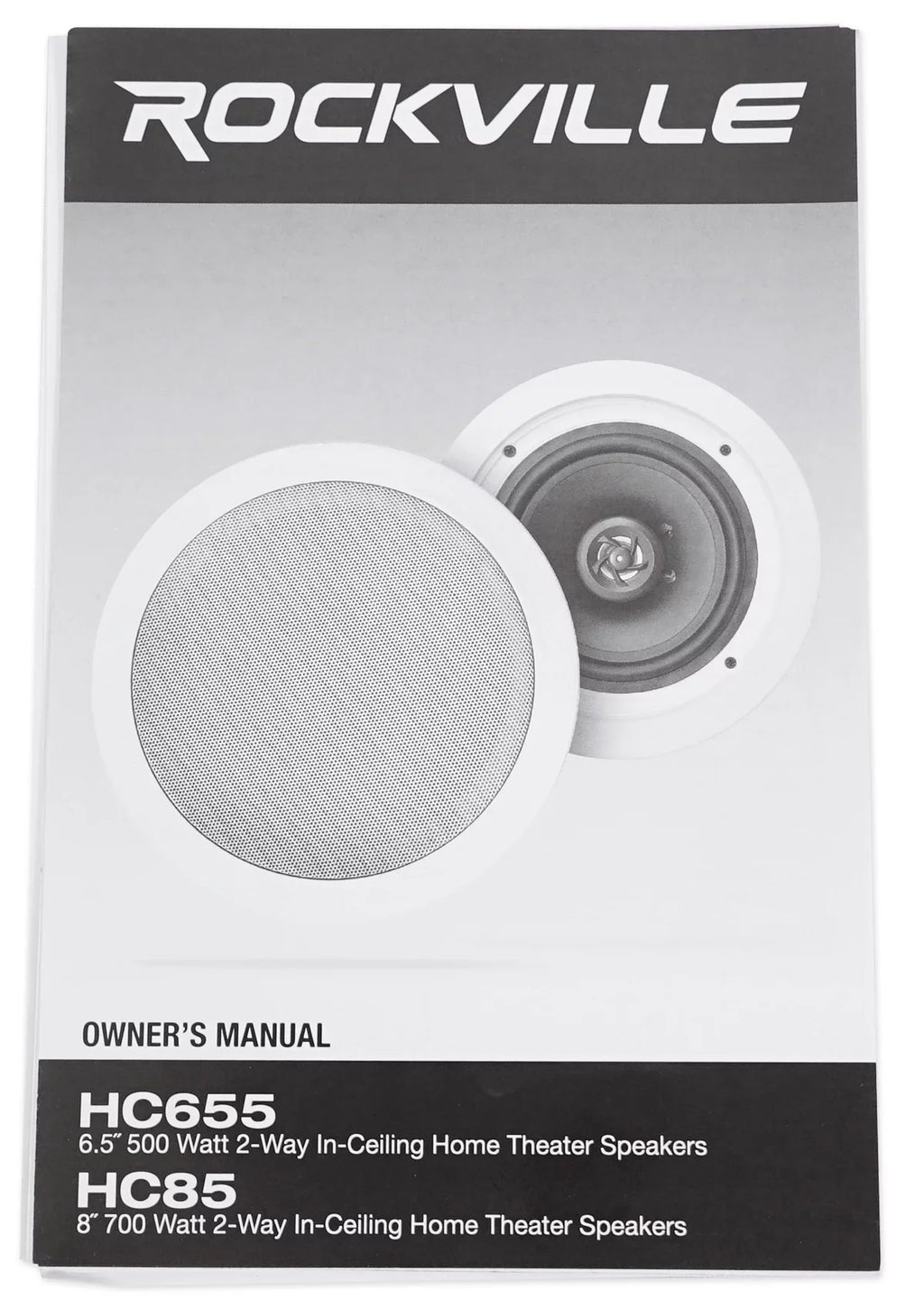 Rockville 4-Room Home Ceiling Speaker System w/ (8) 8" Speakers+4-Zone Receiver