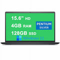 Inspiron 15 3000 3510 Notebook 15.6” HD Narrow Border Display Quad-Core Pentium Silver N5030 Processor 4GB RAM 128GB SSD UHD Graphics 605 USB3.2 Win11 Carbon