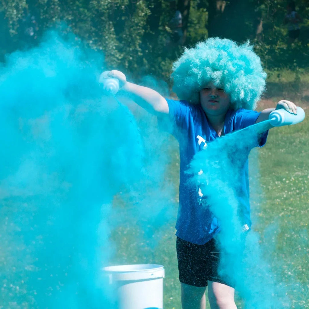 Color Blaze Gender Reveal Powder - 15 Pounds Blue - Ideal for baby boy announcements & reveals for car exhaust, burnouts, photoshoots, balloons, DIY’s, targets, baseballs, and more!