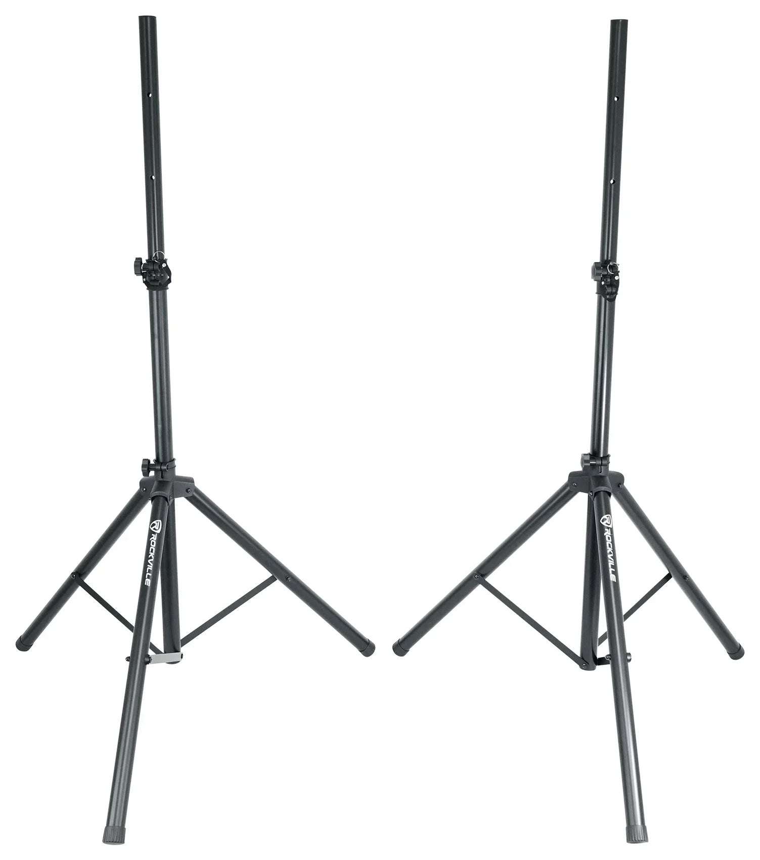 Rockville 2) 15" Battery Powered Speakers+Stands+Mics For Backyard Movie Theater