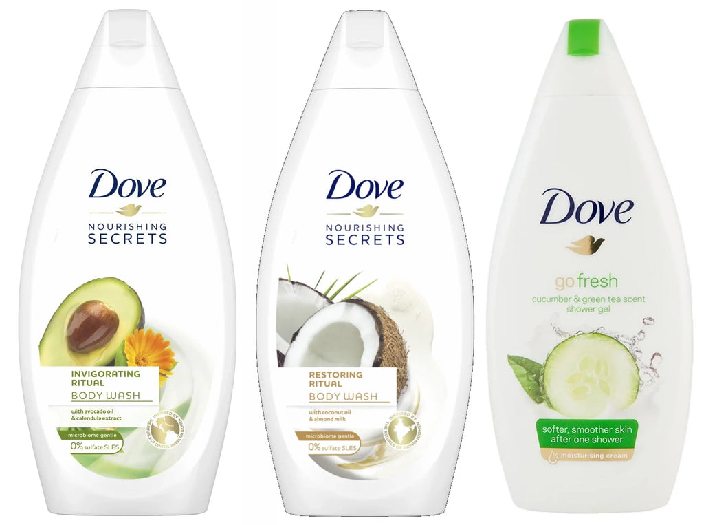 Dove Body Wash Shower Gel 16.9 Oz Flavor:Nourishing Set Size:Pack of 3