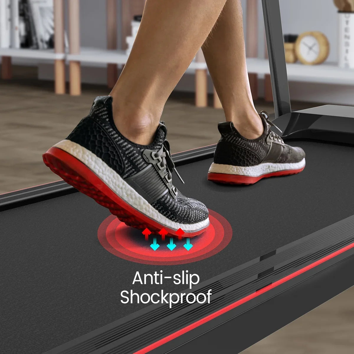 Max 2.5HP Folding Treadmill - Foldable Home Fitness Equipment with LCD for Walking & Running - Cardio Exercise Machine - 12 Training Mode - Bluetooth Connectivity