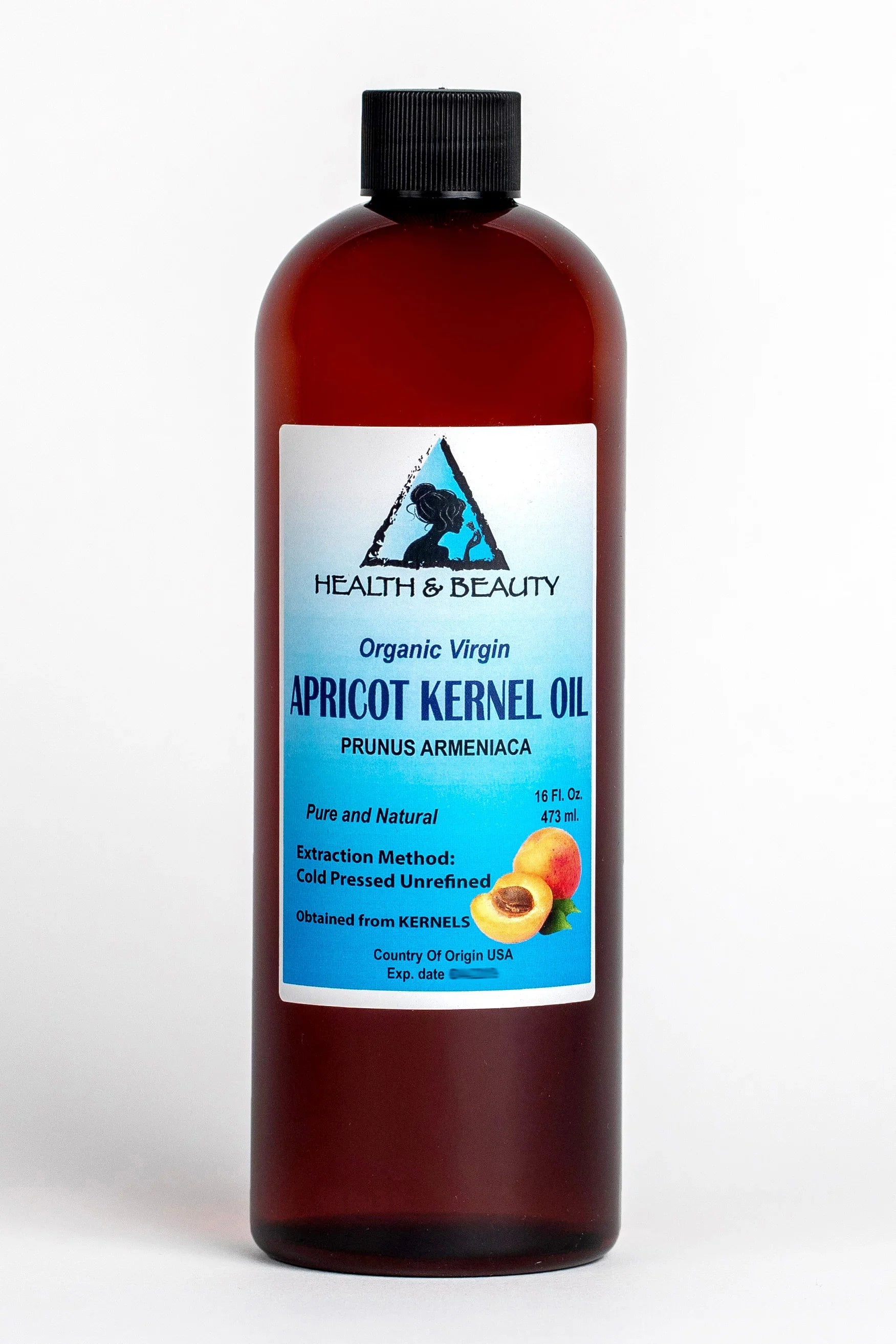 Apricot Kernel Oil Unrefined Organic Virgin Cold Pressed Raw Natural Pure 48 oz