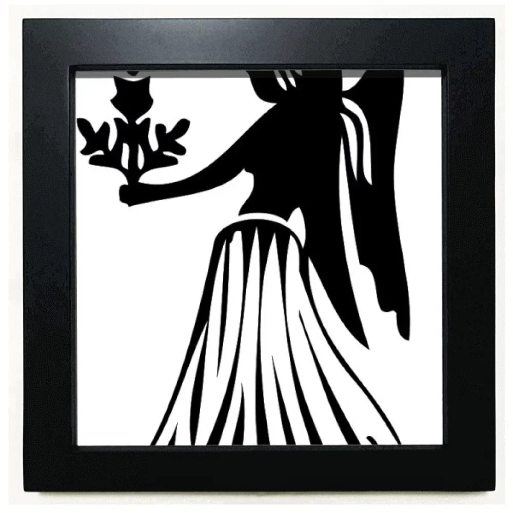 Constellation Virgo Zodiac Sign Black Square Frame Picture Wall Tabletop