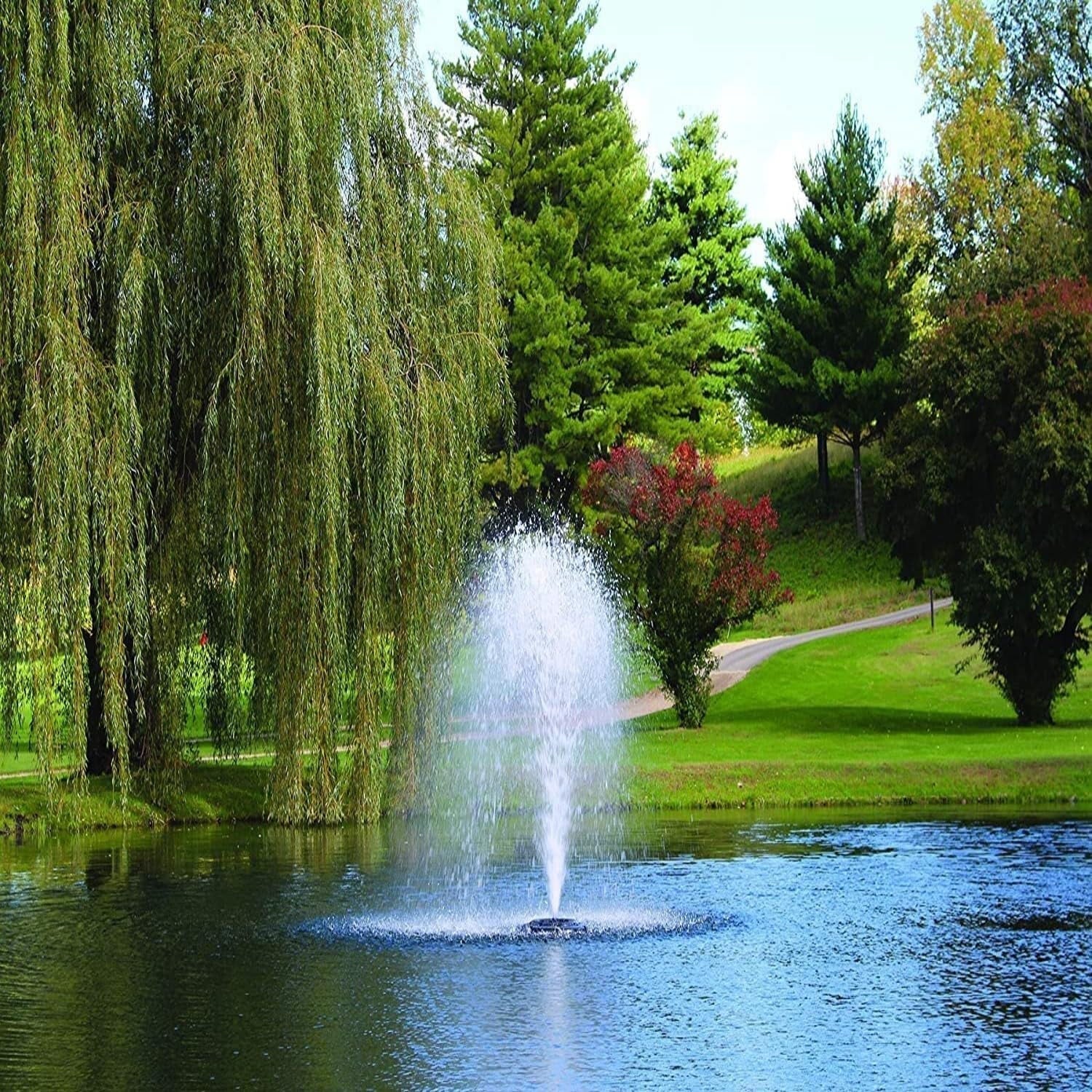 Kasco 1 J Series Decorative Fountain - 120V with 50 Ft Electric Power Cord | Pond and Lake Fountain | Efficient Pond Aerator Outdoor Fountain Black