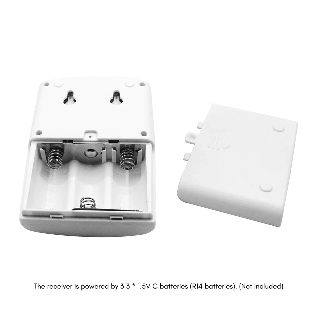 Andoer Multifunctional Wireless Driveway Alarm IR Motion Sensor Alarm Doorbell 1 Receiver 2 Transmitters for Home Outdoor Use