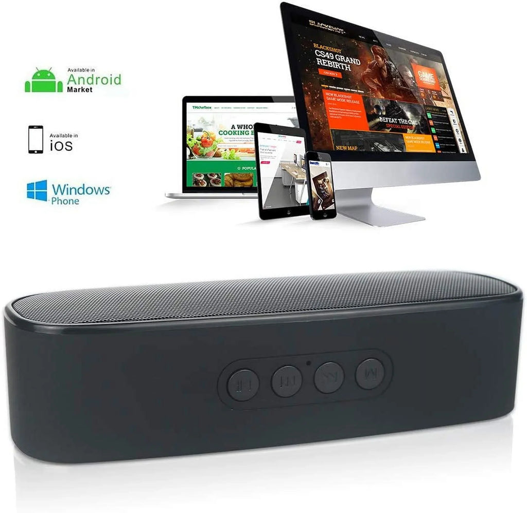 Totola Bluetooth Speaker with AUX/USB/TF Slot,Outdoor Portable Stereo Speaker with HD Audio,Enhanced
