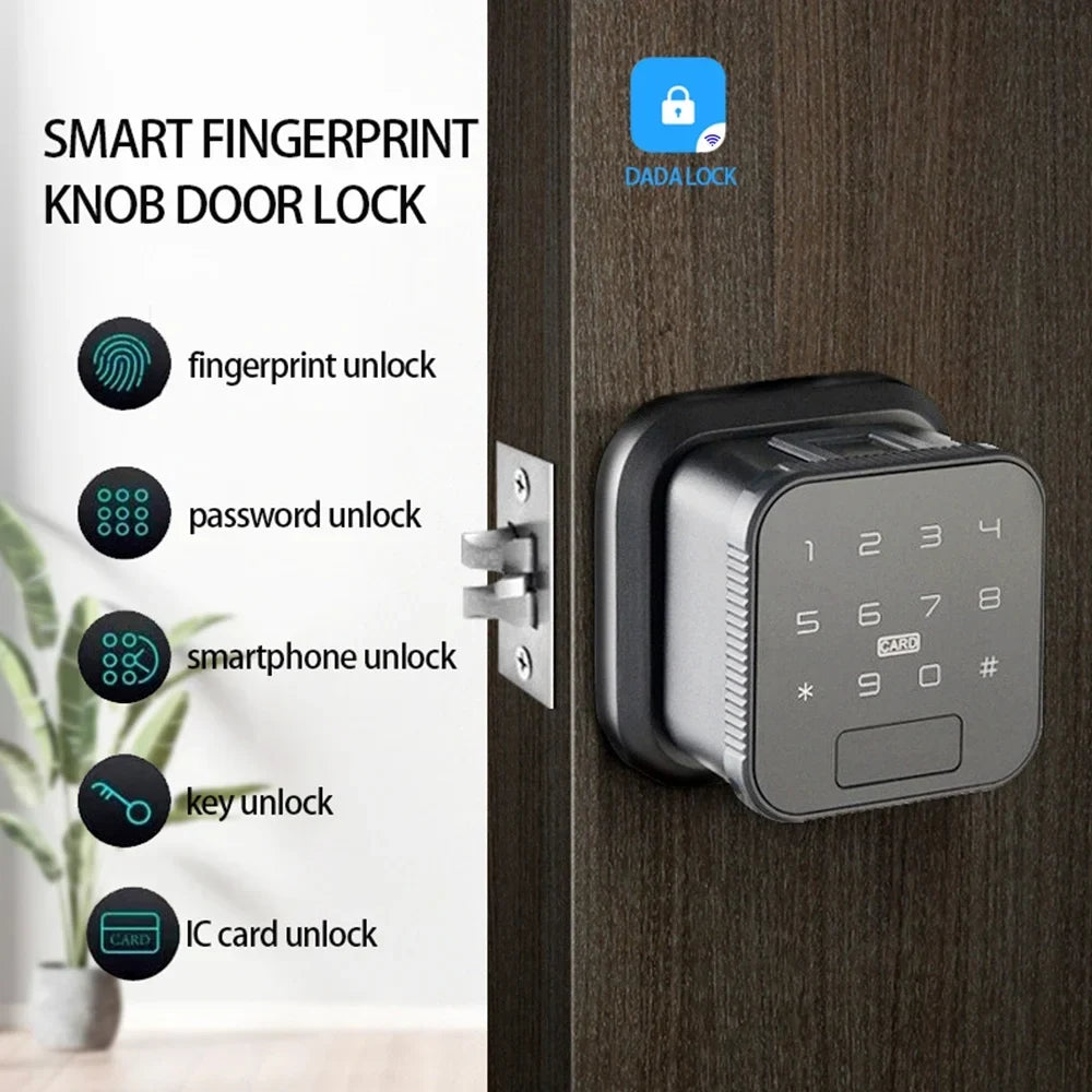 moobody Smart Lock Fingerprint Lock Door Lock Keypad Door Lock with Handle Fingerprint Electronic Deadbolt Door Lock Smart Door Lock Compatible with DADA Lock