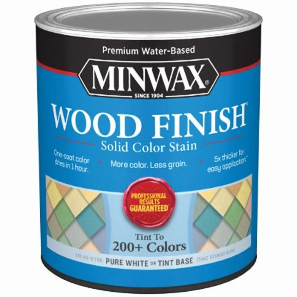 Minwax 108110000 Wood Finish Stain, Fluid Solid Color, White, 1-Qt. - Quantity 1