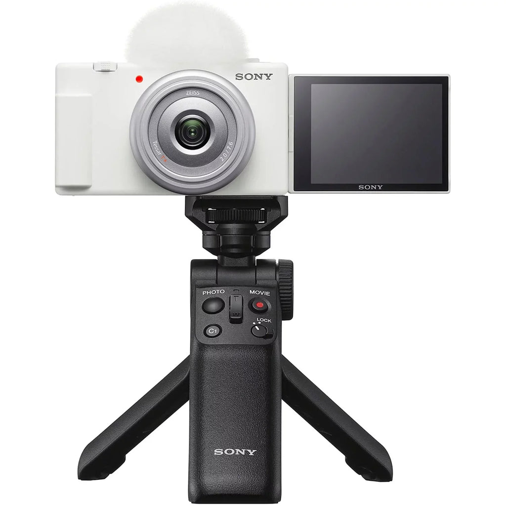 ZV-1F Vlog Camera with 4K Video & 20.1MP for Content Creators and Vloggers White ZV-1F/W Bundle