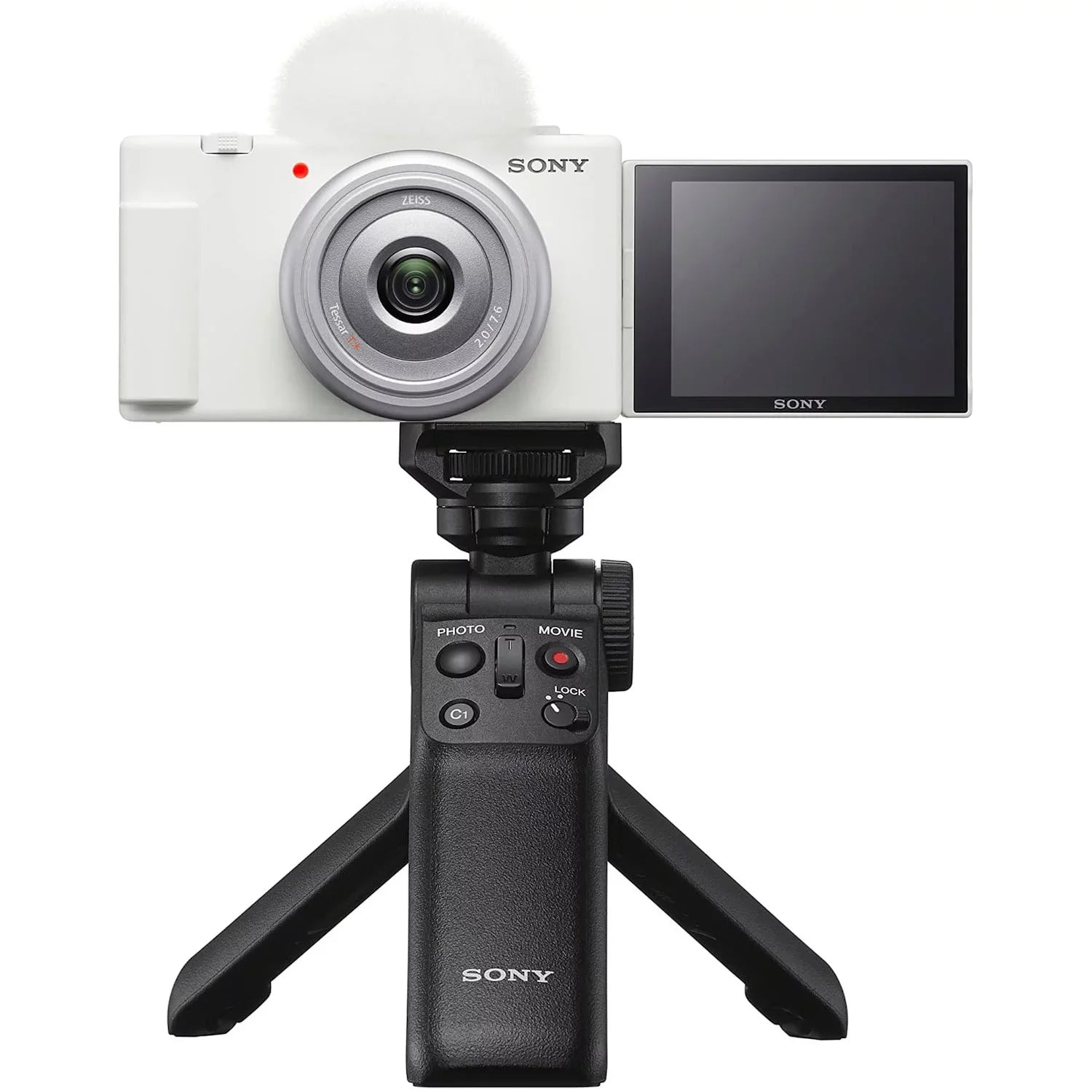 ZV-1F Vlog Camera with 4K Video & 20.1MP for Content Creators and Vloggers White ZV-1F/W Bundle