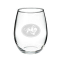 Jaguar 21 oz. Deep Etched Stemless Wine Glass