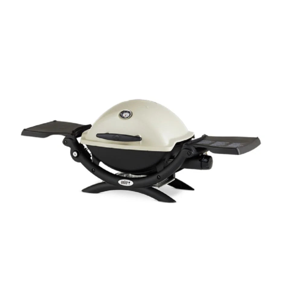 Weber Q1200 Liquid Propane Grill (Titanium) Starter Bundle