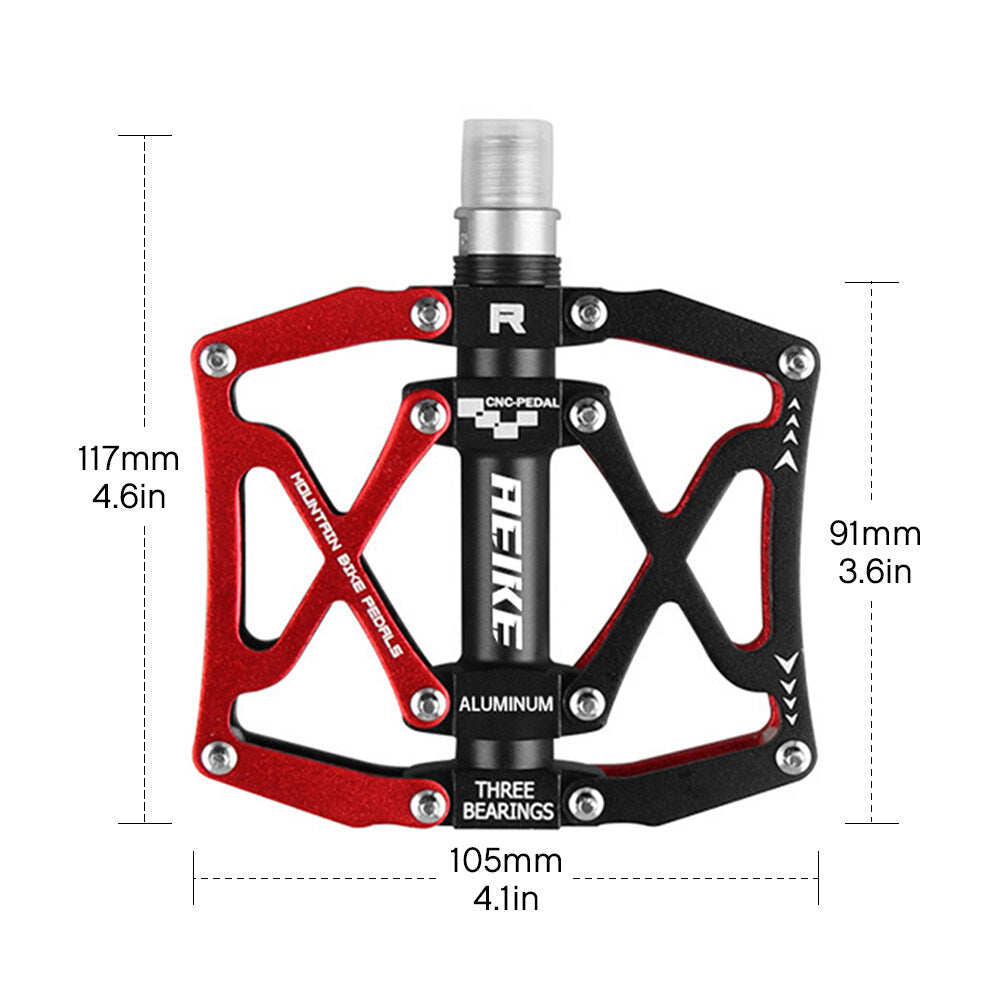 Aeike Mountain Bike Pedals Lightweight Aluminum Bicycle Pedals MTB Road Bike Cycling Pedals Platform