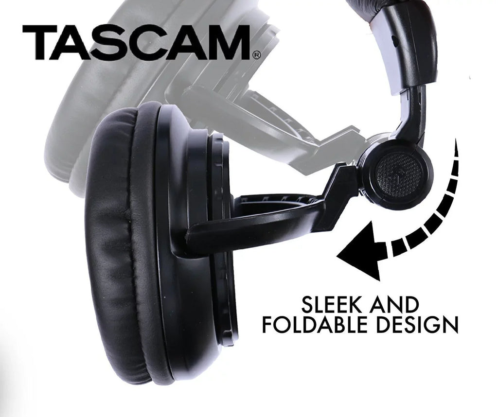 Tascam TH-03 Closed Back Over-Ear Headphones (Black)