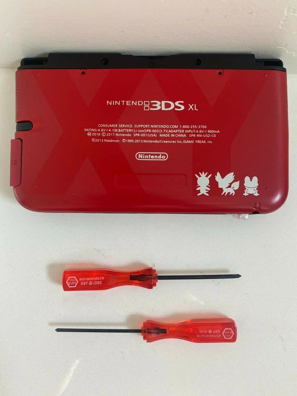 Replacement Housing for 2015 Nintendo 3DS XL Shell Display Tools Pokemon Red