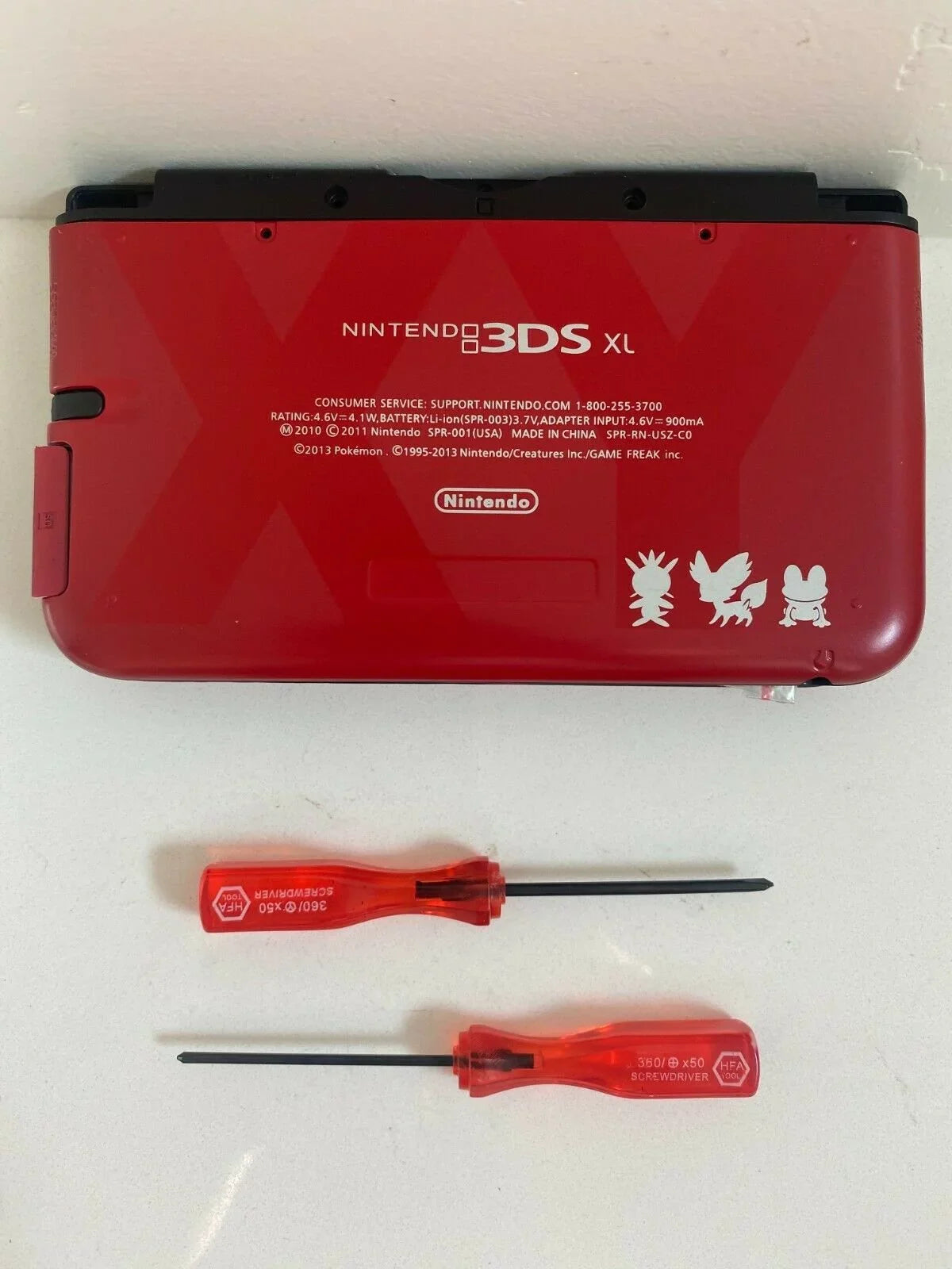 Replacement Housing for 2015 Nintendo 3DS XL Shell Display Tools Pokemon Red