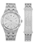 Elgin Adult Male Analog Watch and Bracelet Set in Silver (FG170010ST)