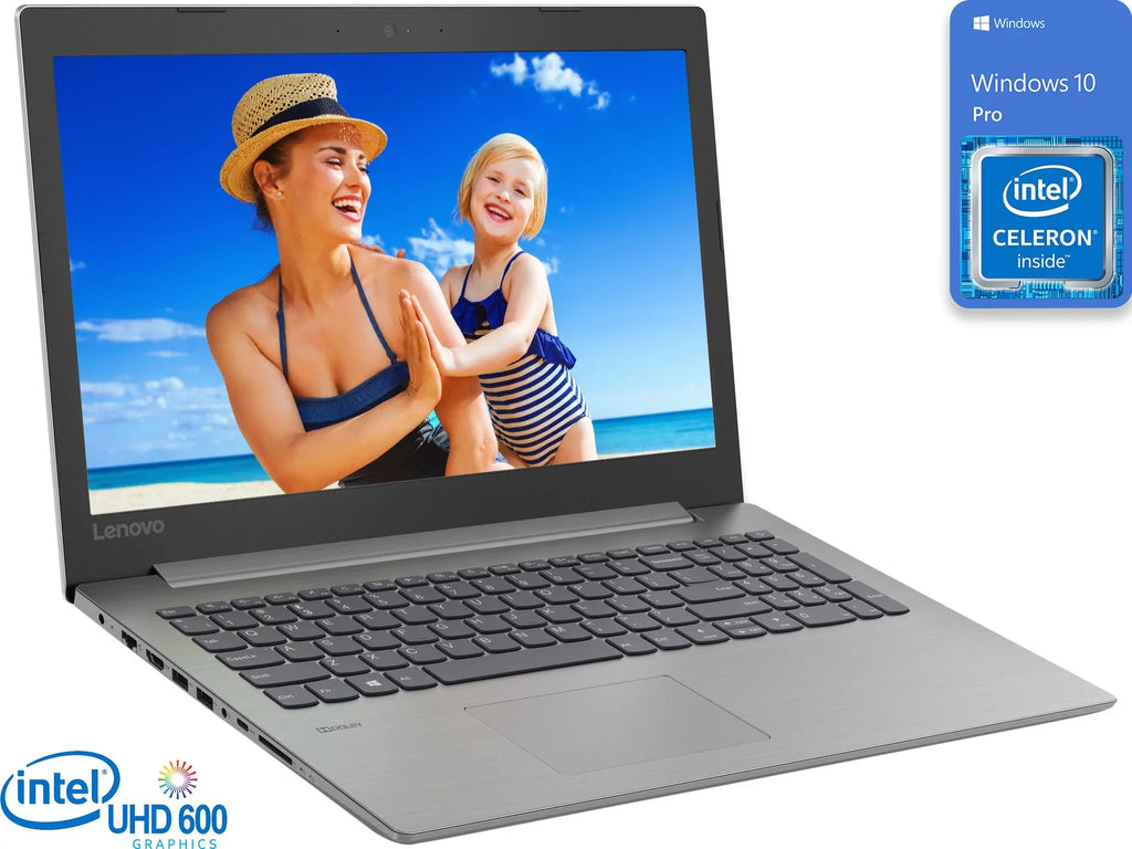 IdeaPad 330 Notebook, 15.6" HD Display, Celeron N4000 Upto 2.6GHz, 8GB RAM, 128GB SSD, UK Keyboard, DVDRW, HDMI, Card Reader, Wi-Fi, Bluetooth, Windows 10 Pro