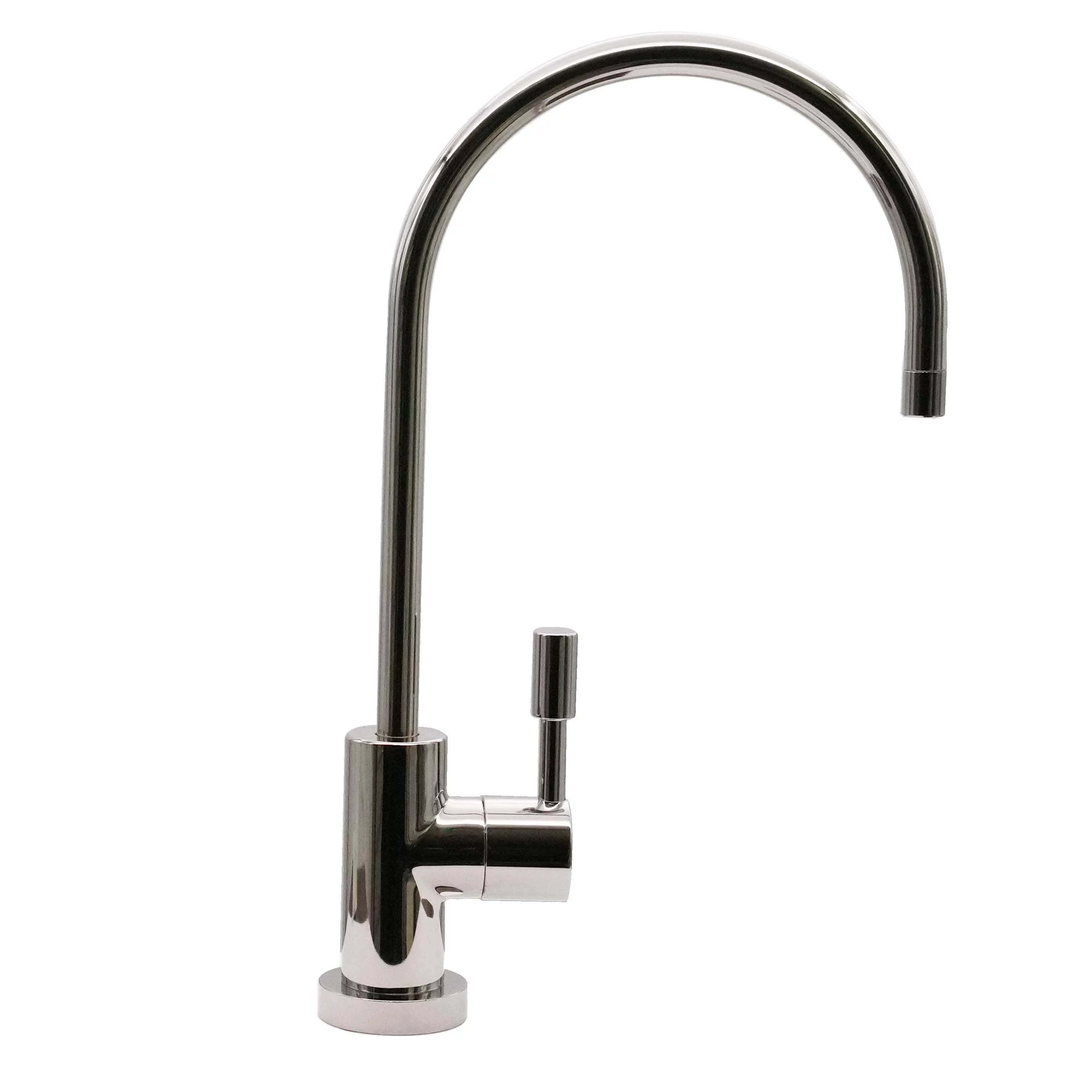 Westbrass D2036-NL-26 11" Contemporary 1-Lever Handle Cold Liquid Dispenser Faucet, Polished Chrome