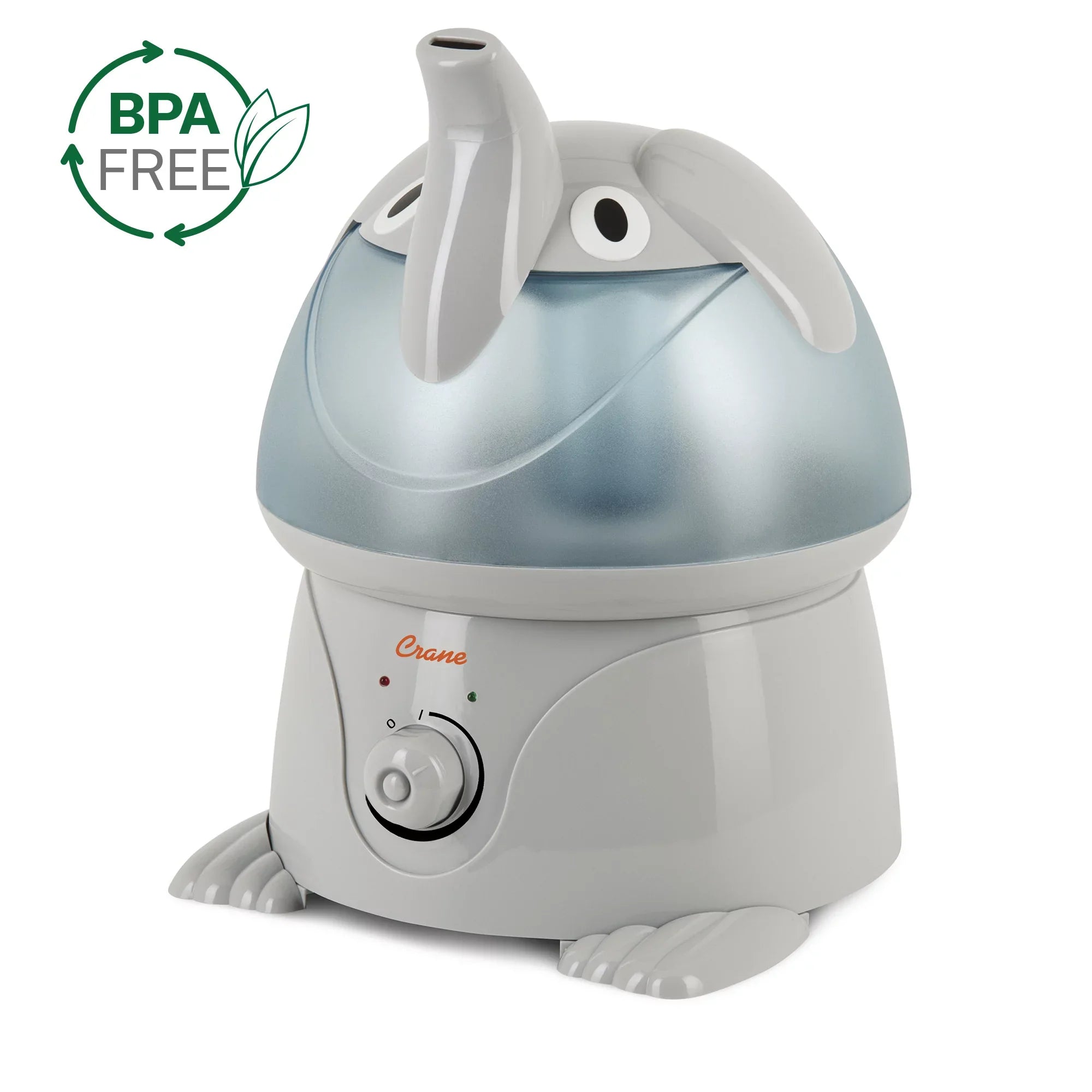 Crane Adorable Ultrasonic Cool Mist Humidifier, Elephant, 1 Gallon, EE-3186-1PK