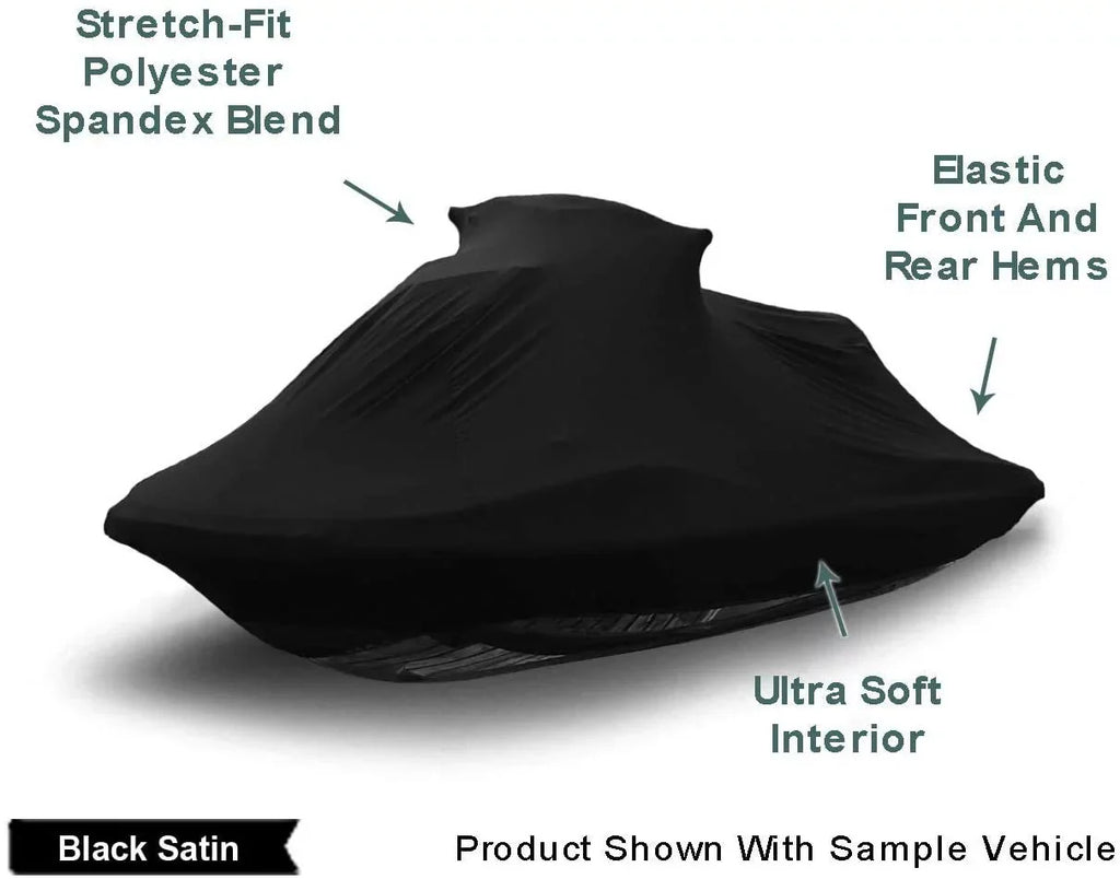 Indoor Jet Ski Cover for SEA DOO GTI 2006-2007 - Black Satin - Ultra Soft & Stretchy - Protects from Dust & Dings Inside! Includes Storage Bag - Indoor ONLY
