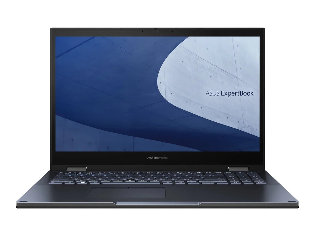 ExpertBook B2 Flip B2502FBA-XS74T - Flip design - Core i7 - 1260P / up to 4.7 GHz - Win 11 Pro - Iris Xe Graphics - 16 GB RAM - 512 GB SSD NVMe - 15.6" Display 1920 x 1080 (Full HD) - Wi-Fi 6E - star black (LCD cover), star black