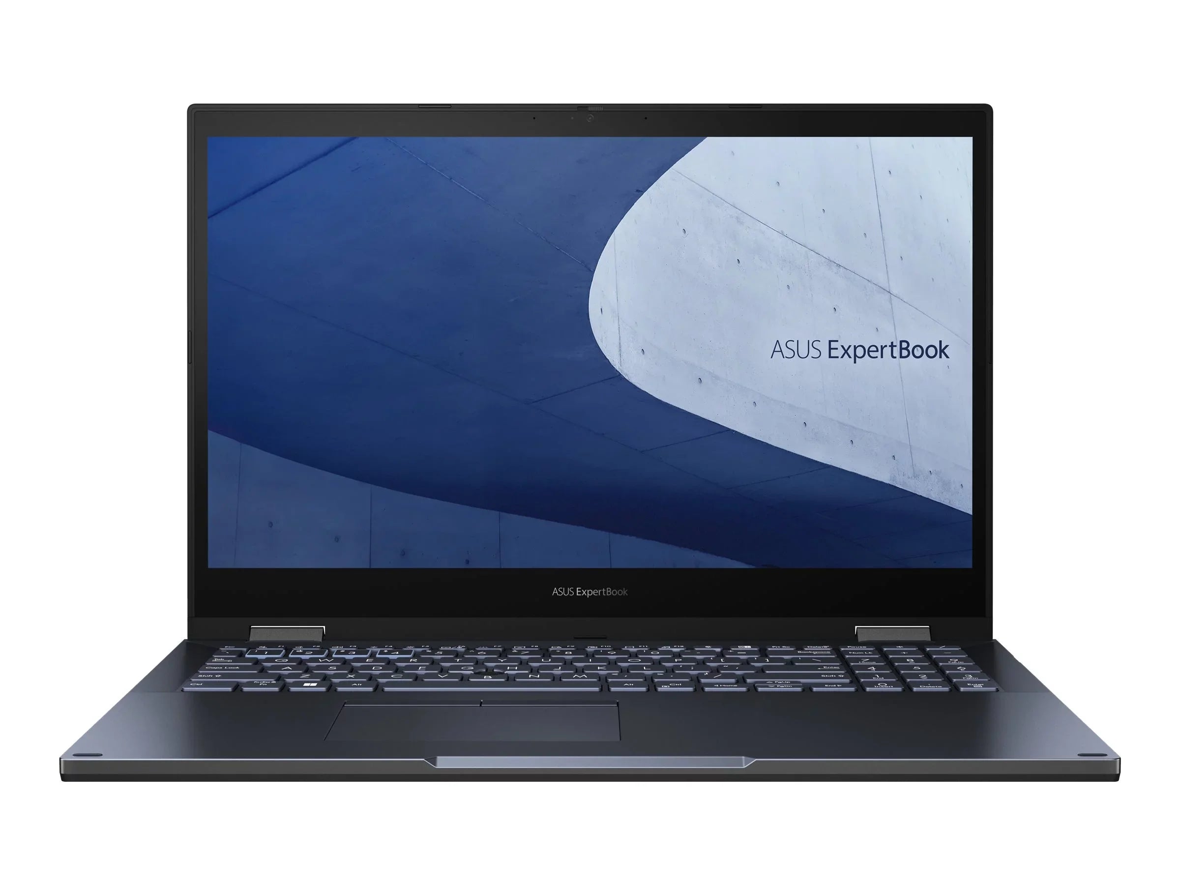 ExpertBook B2 Flip B2502FBA-XS74T - Flip design - Core i7 - 1260P / up to 4.7 GHz - Win 11 Pro - Iris Xe Graphics - 16 GB RAM - 512 GB SSD NVMe - 15.6" Display 1920 x 1080 (Full HD) - Wi-Fi 6E - star black (LCD cover), star black