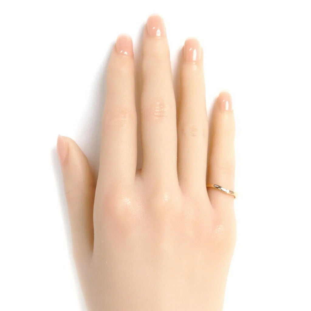 Pre-Owned CARTIER K18PG Pink Gold Ballerina Curve Wedding 3PD Ring B4098649 Diamond Size 9 49 2.4g Women's (Good)