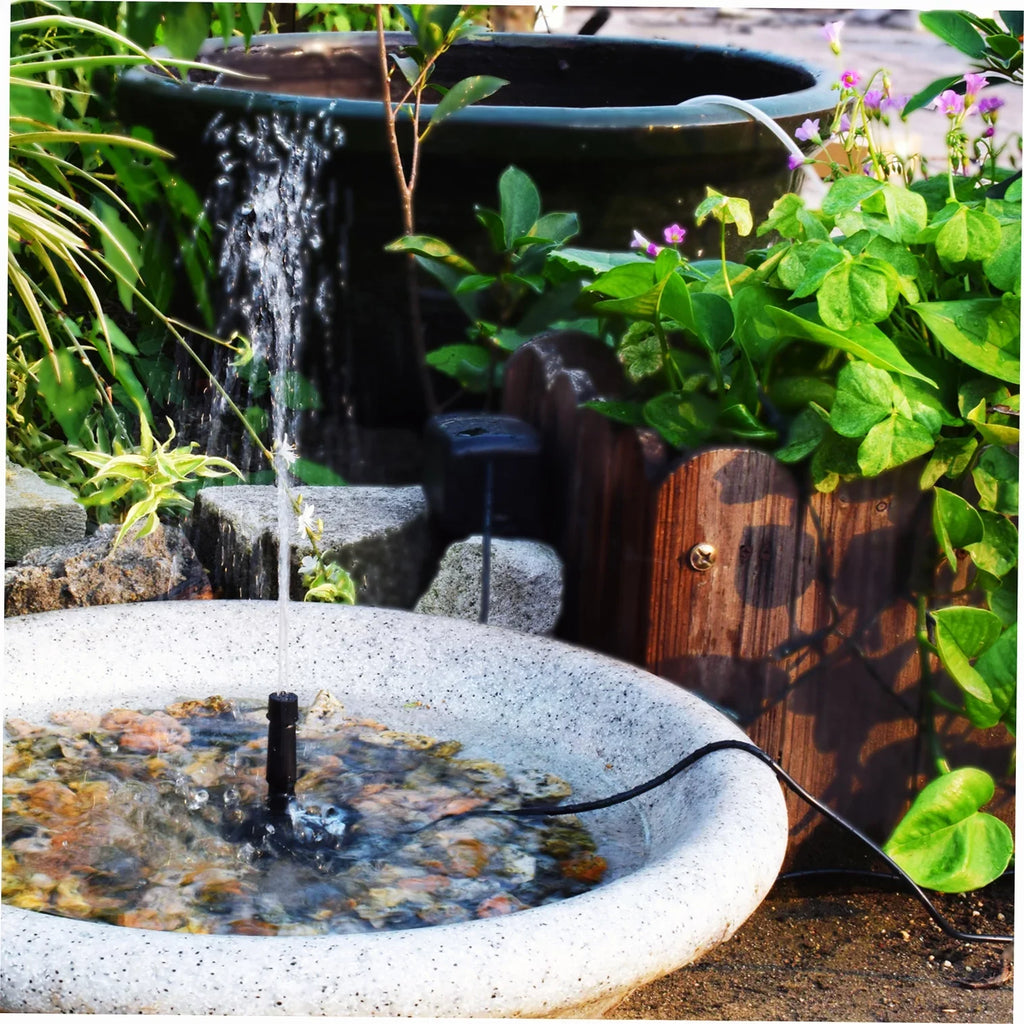 Arealer 10V8W Solar Powered Fountain Pump Pump with Adjustable Solar Panel DIY Birdbath Fountain Pump Fountain Panel Kit for FishSmall Pond Garden Patio Lawn Pool