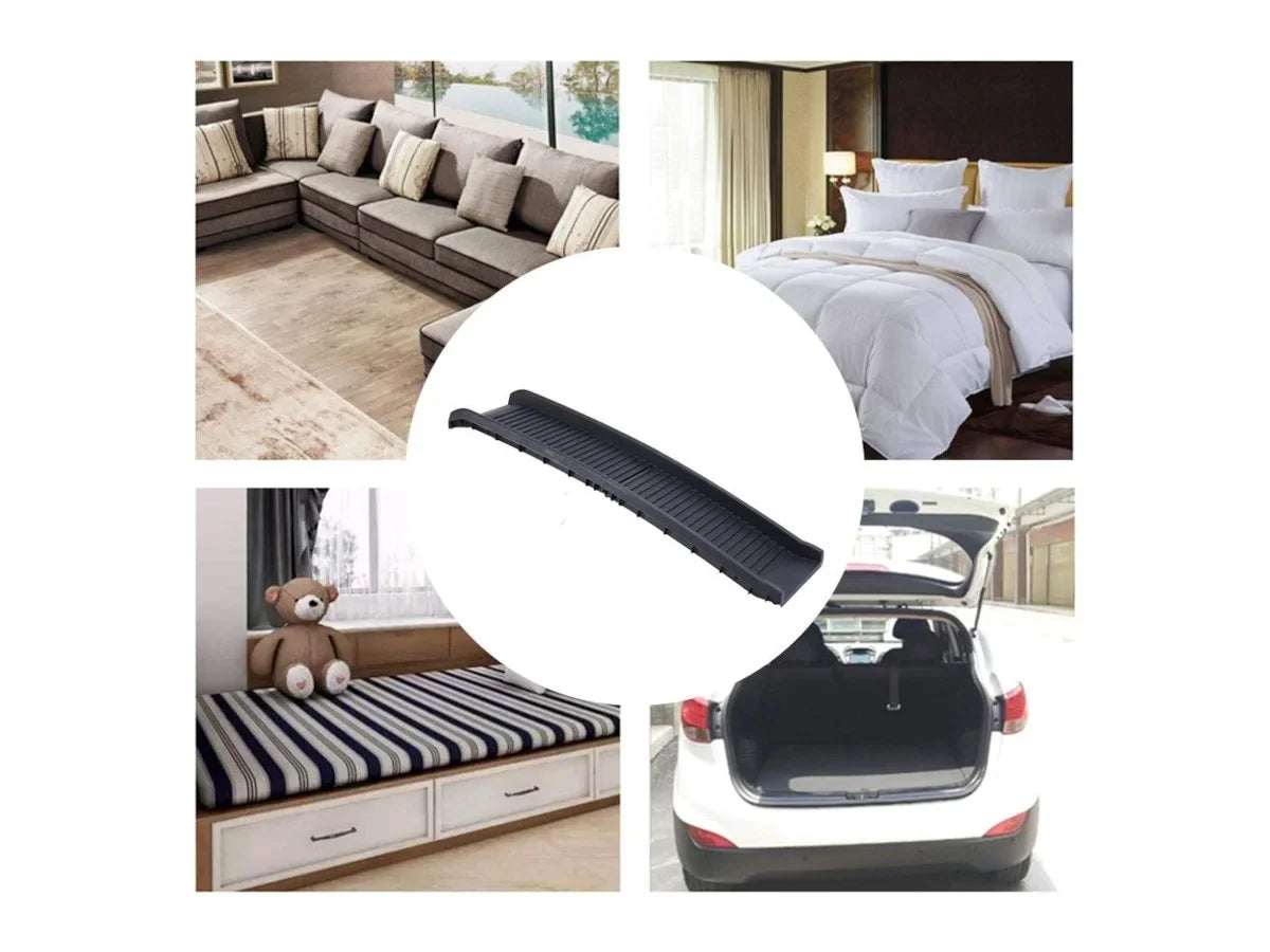 Portable Folding Dog Car Ramp, Pet Ramp Stairs Step Ladder for Large Dogs with Siderails, Non-Slip, Supports 150 lb, Easy Storage, Foldable for Truck, SUV, Bed, Boat