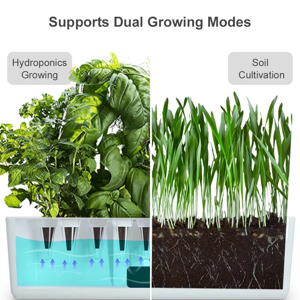 moobody Hydroponics Growing System Indoor Garden Kit 9 Pods Smart with Adjustable Height LED Lights for Home Office Kitchen